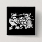 Funny Monsters Vierkante Button 5,1 Cm (Voorkant)