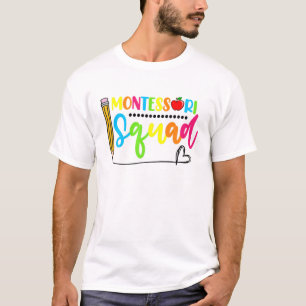 Funny Montessori Squad Montessori leraar terug naa T-shirt