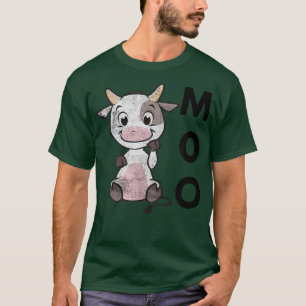 Funny Moo Baby Koe Boerderij Animal Farmer Koe T-shirt