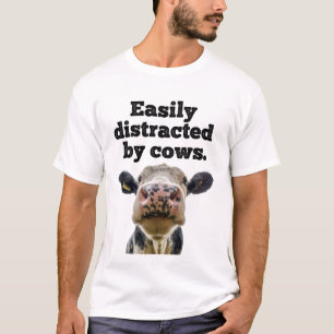 Funny Moo Cow Dairy Gemakkelijk verstoord door koe T-shirt