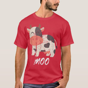 Funny Moo Kawaii Koe Farmer Life Happy Koe Boerder T-shirt