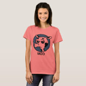 FUNNY MOO KOE GRAPHIC RINGER T-SHIRT (Voorkant volledig)