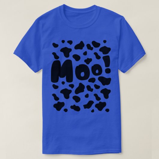 Funny moo koe patroon voor lui halloween kostuum t-shirt (Design voorkant)