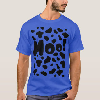 Funny moo koe patroon voor lui halloween kostuum t-shirt