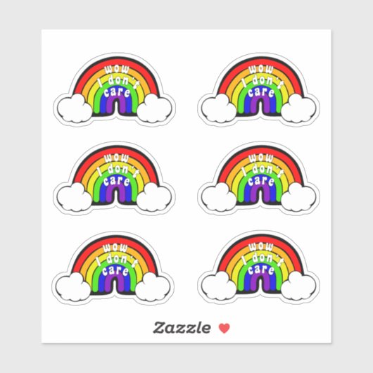 Funny Moody Rainbow Sticker (Vel)