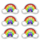 Funny Moody Rainbow Sticker (Voorkant)