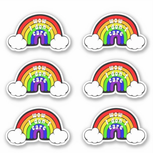 Funny Moody Rainbow Sticker (Voorkant)
