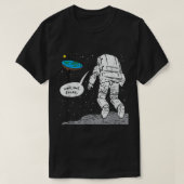 Funny Moon Landing, Flat Earth, dat zweert, ruimte T-shirt (Design voorkant)