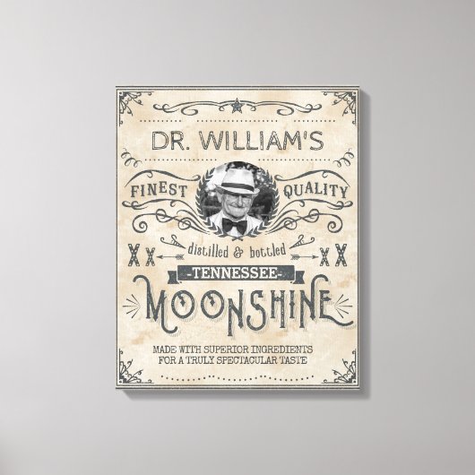 Funny Moonshine Hillbilly Medicine Custom Canvas Afdruk (Voorkant)