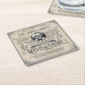 Funny  Moonshine Hillbilly Medicine Custom Kartonnen Onderzetters (Schuin)