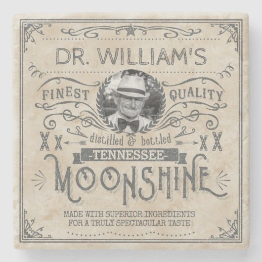 Funny  Moonshine Hillbilly Medicine Custom Stenen Onderzetter (Voorkant)