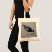 Funny Moorhen neemt een buszak Tote Bag (Voorkant (product))