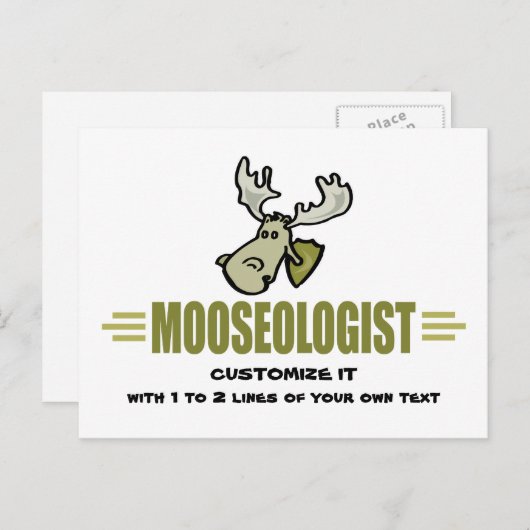 Funny Moose Briefkaart (Voorkant / Achterkant)