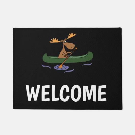 Funny Moose Canoeing Design Deurmat (Voorkant)
