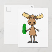 Funny Moose Cartoon Briefkaart (Voorkant / Achterkant)