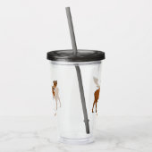 Funny moose cartoon illustratie acryl drinkbeker (Links)