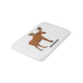 Funny moose cartoon illustratie badmat (Gekanteld)