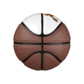 Funny moose cartoon illustratie basketbal (Rechts)