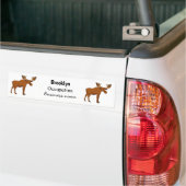 Funny moose cartoon illustratie bumpersticker (Op Truck)