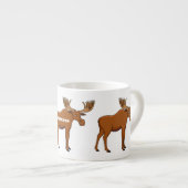 Funny moose cartoon illustratie espresso kop (Voorkant rechts)