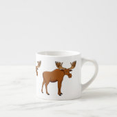 Funny moose cartoon illustratie espresso kop (Rechts)
