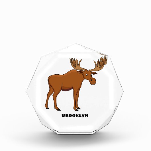 Funny moose cartoon illustratie fotoblokken (Voorkant)