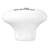 Funny moose cartoon illustratie keramische knop (Zijkant)