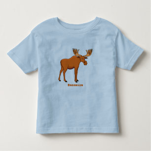 Funny moose cartoon illustratie kinder shirts