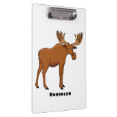 Funny moose cartoon illustratie klembord (Rechts)