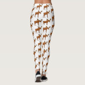 Funny moose cartoon illustratie leggings (Achterkant)