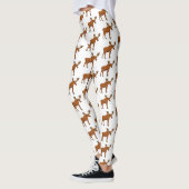Funny moose cartoon illustratie leggings (Links)