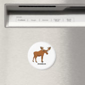 Funny moose cartoon illustratie magneet (Insitu (Vaatwasser))