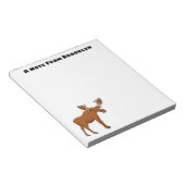 Funny moose cartoon illustratie notitieblok (Schuin)