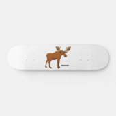 Funny moose cartoon illustratie persoonlijk skateboard (Horizontaal)