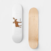 Funny moose cartoon illustratie persoonlijk skateboard (Voorkant)