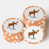 Funny moose cartoon illustratie poker chips (Opstapeling)
