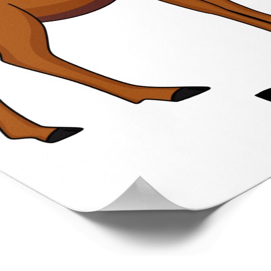 Funny moose cartoon illustratie poster (Hoek)