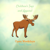 Funny moose cartoon illustratie raamsticker (Vel 3)