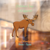 Funny moose cartoon illustratie raamsticker (Vel 2)