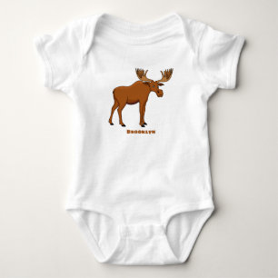 Funny moose cartoon illustratie romper