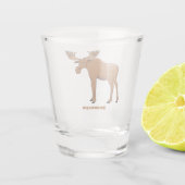 Funny moose cartoon illustratie shot glas (Achterkant)