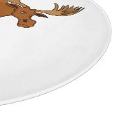 Funny moose cartoon illustratie snijplank (Hoek)