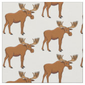 Funny moose cartoon illustratie stof (Close Up)