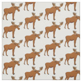 Funny moose cartoon illustratie stof (Swatch)