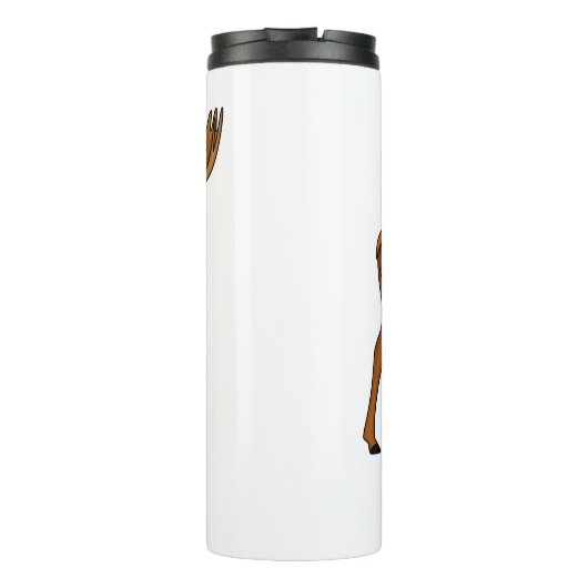 Funny moose cartoon illustratie thermosbeker (Achterkant)