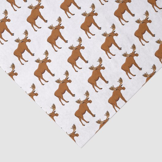 Funny moose cartoon illustratie tissuepapier (Detail)