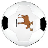 Funny moose cartoon illustratie voetbal (Gedraaid)
