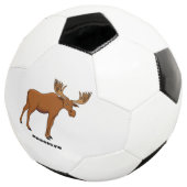 Funny moose cartoon illustratie voetbal (Drie kwart)