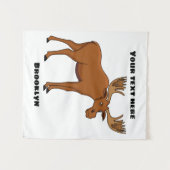 Funny moose cartoon illustratie wandkleed (Voorkant (horizontaal))