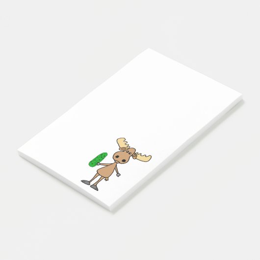 Funny Moose Cartoon Post-it® Notes (Schuin)